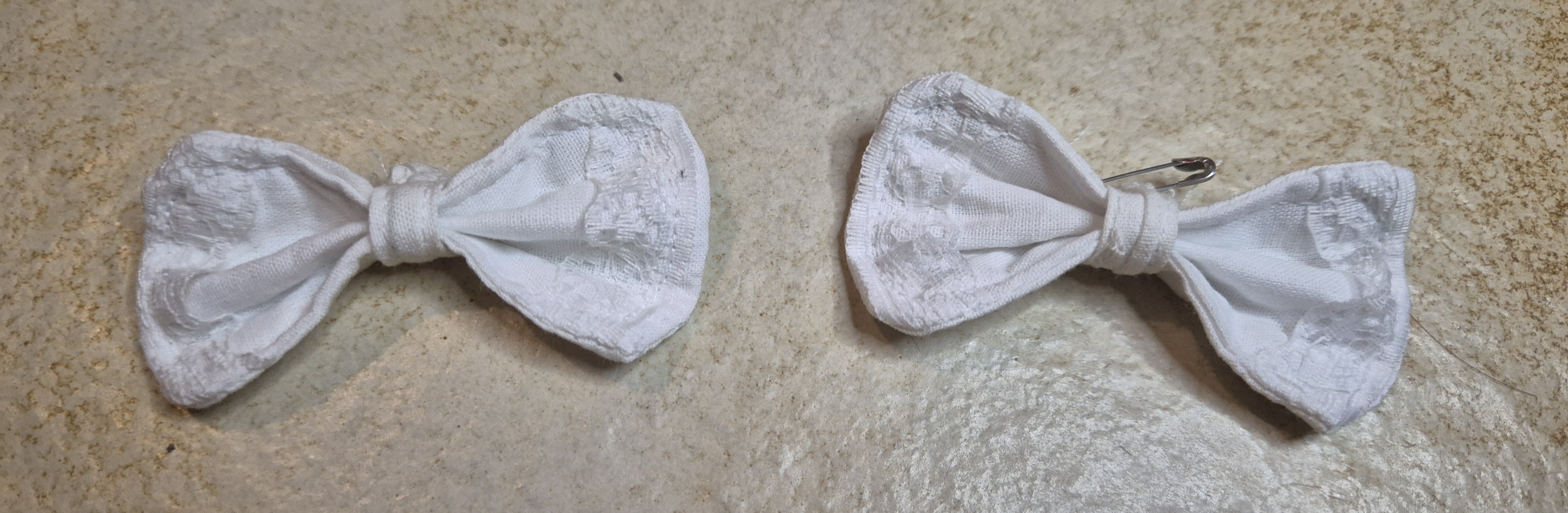 Lot de 2 mini noeuds Essentiel Chic Coton